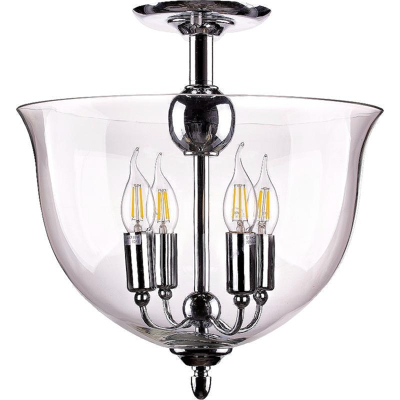 Потолочный светильник Crystal Lux Atlas PL4 Chrome цвет плафона/подвески Прозрачный, цвет арматуры Хром