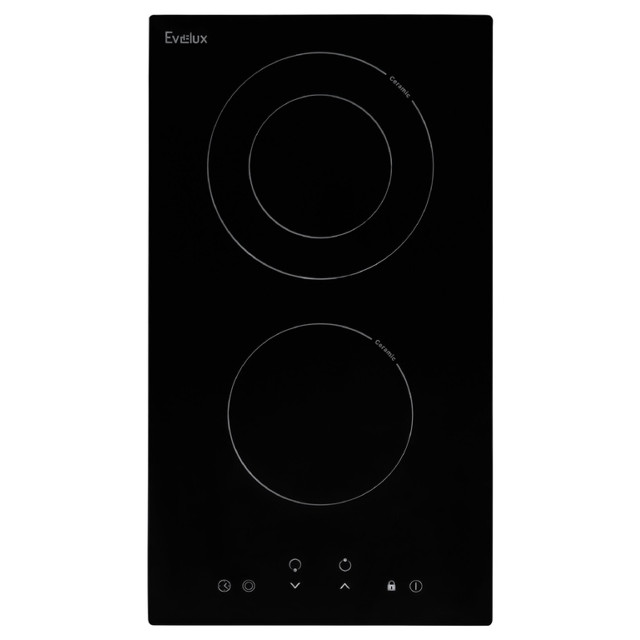 поверхность электрическая EVELUX HEV 321 B 29см 2 конфорки черный