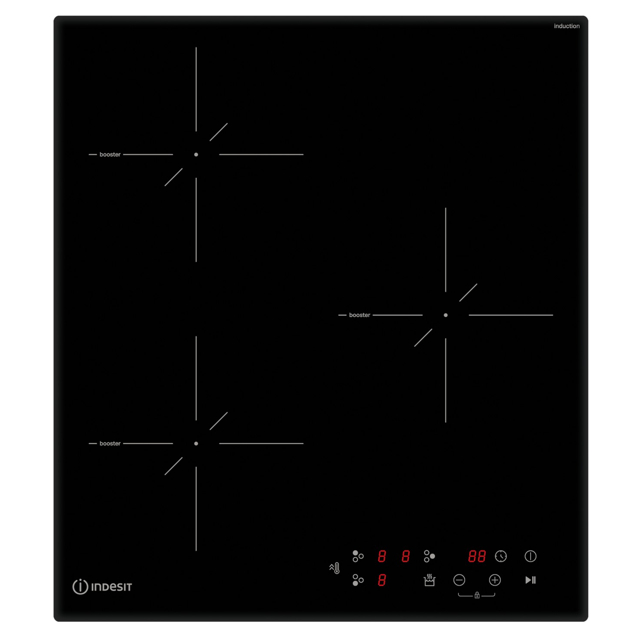 поверхность индукционная INDESIT IS 40CQ45 NE 45см 3 конфорки черный