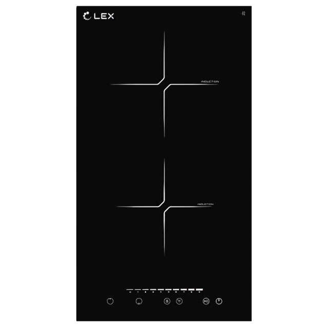 поверхность индукционная LEX EVI320-2BL 2 конфорки черный