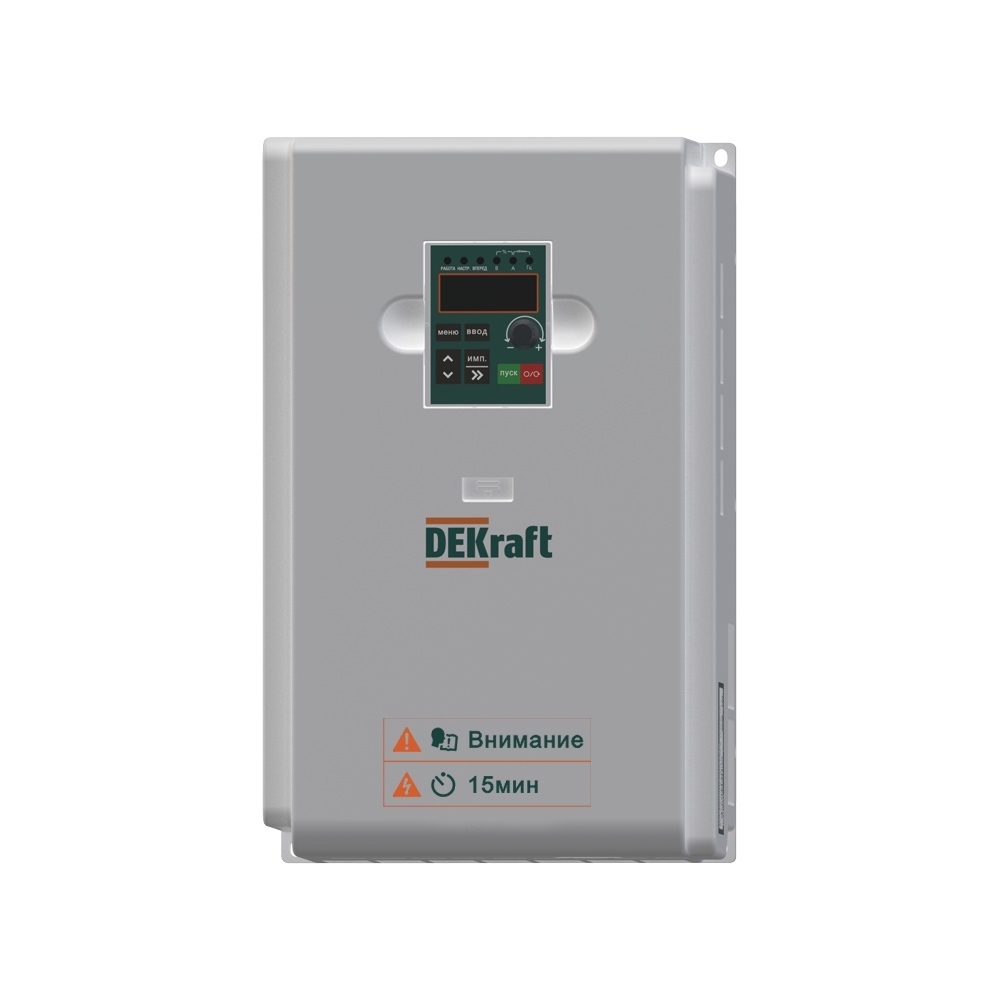 Преобразователь частоты Dekraft DEKV060 3P 26А 440 В на DIN-рейку (DEKV060G011T4B)