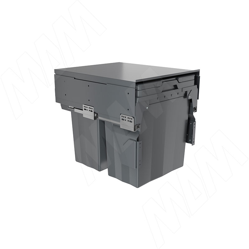 PROBOX F45 Система сортировки и хранения, 2 емкости (2x28), креп. фасада, полн.выдв., плавн.закр., крышка-полка, графит (MBN452-56DGMID)