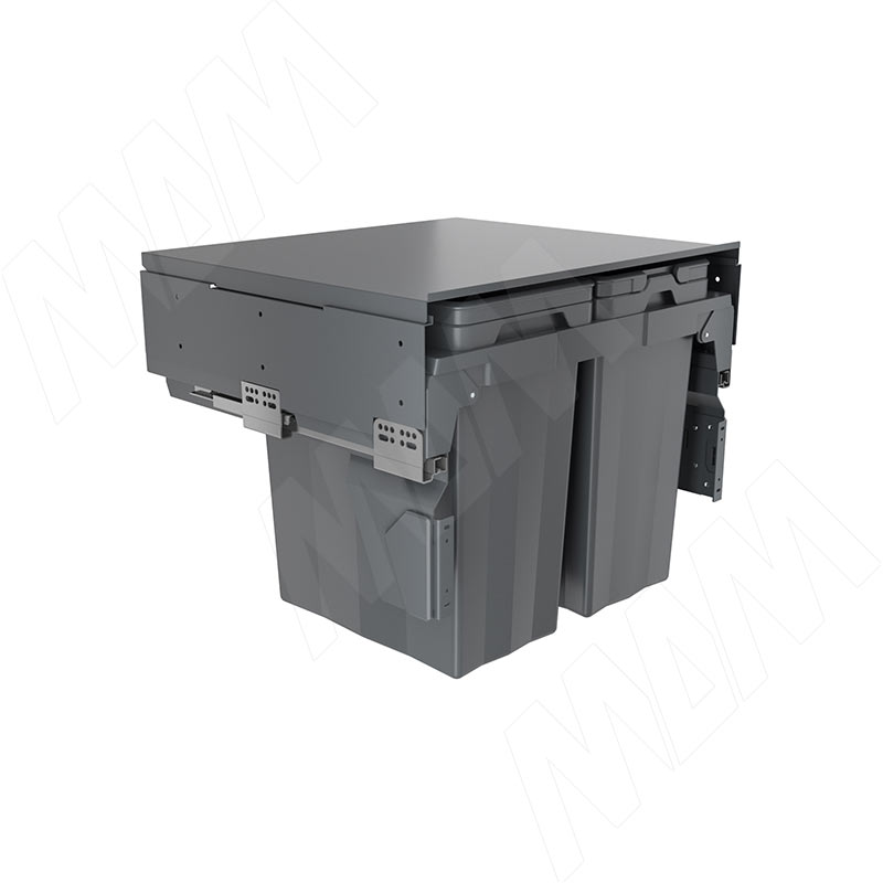 PROBOX F60 Система сортировки и хранения, 3 емкости 54л(2x13+1x28), креп. фасада, полн.выдв., плавн.закр., крышка-полка, графит (MBN603-54DGMID)