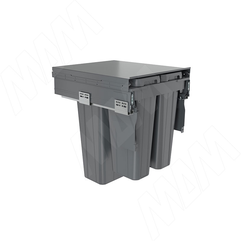 PROBOX LT F45 Система сортировки и хранения, 3 емкости (2x9+1x27), креп. фасада, полн.выдв., плавн.закр., цвет графит (BRD453-45HDG)