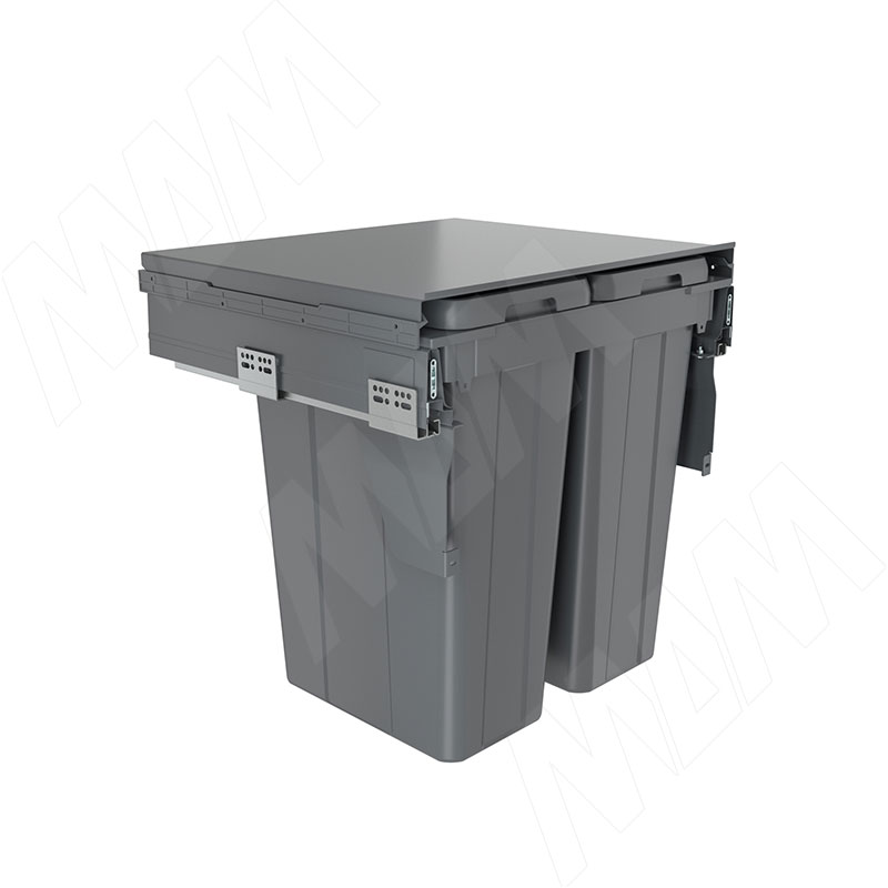 PROBOX LT F60 Система сортировки и хранения, 2 емкости (2x35), креп. фасада, полн.выдв., плавн.закр., цвет графит (BRD602-70HDG)
