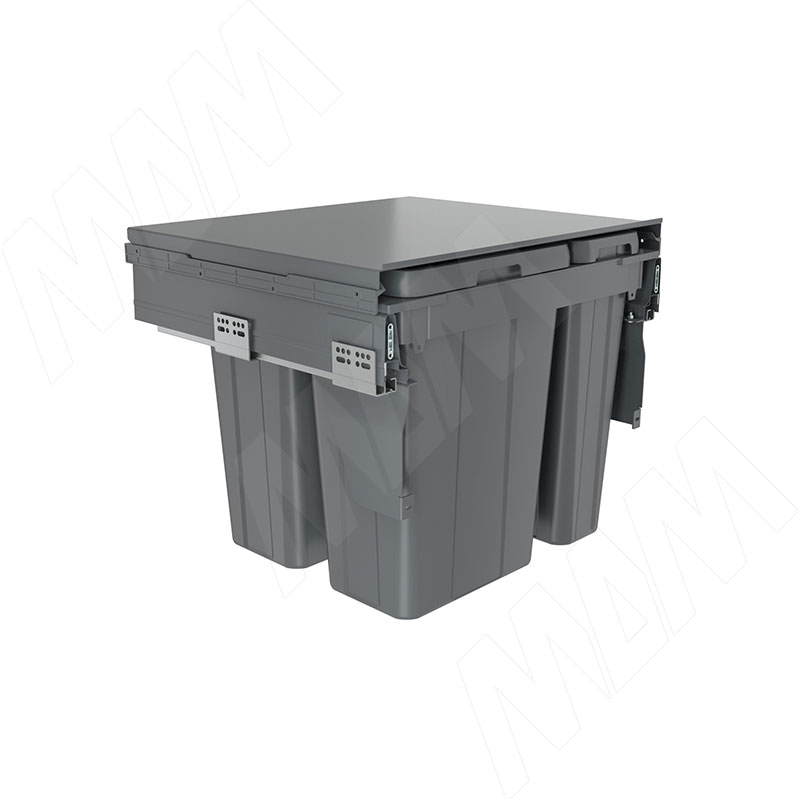 PROBOX LT F60 Система сортировки и хранения, 4 емкости (2x9+2x21), креп. фасада, полн.выдв., плавн.закр., цвет графит (BRD604-60HDG)