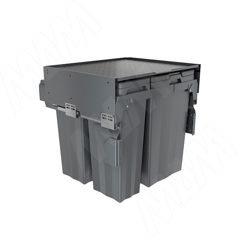 PROBOX MAX F60 Система сортировки и хранения, 4 емкости (2x15+2x27), креп. фасада, полн.выдв., плавн.закр., графит (MBN604-84DGMAX)