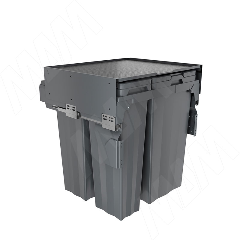 PROBOX MAX F60 Система сортировки и хранения, 4 емкости (2x16+2x31), креп. фасада, полн.выдв., плавн.закр., графит (MBN604-94DGMAX)