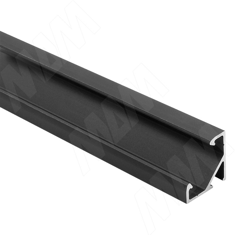 Профиль СМ1, угловой, черный, 16х16мм, L-2000 (LSP-CM1-ALU-2000-BL)