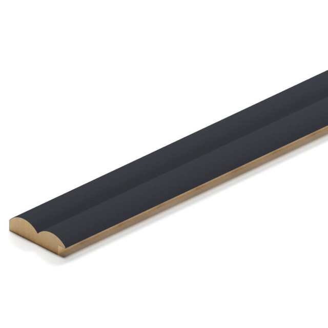 профиль старт-финиш МДФ STELLA Wave De Luxe Black Lead 2700x55x16мм