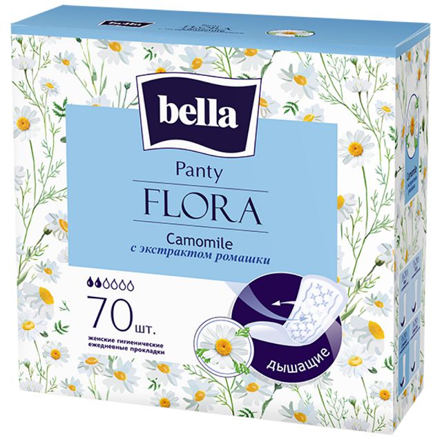 прокладки BELLA Panty Flora Camomile тонкие 70шт