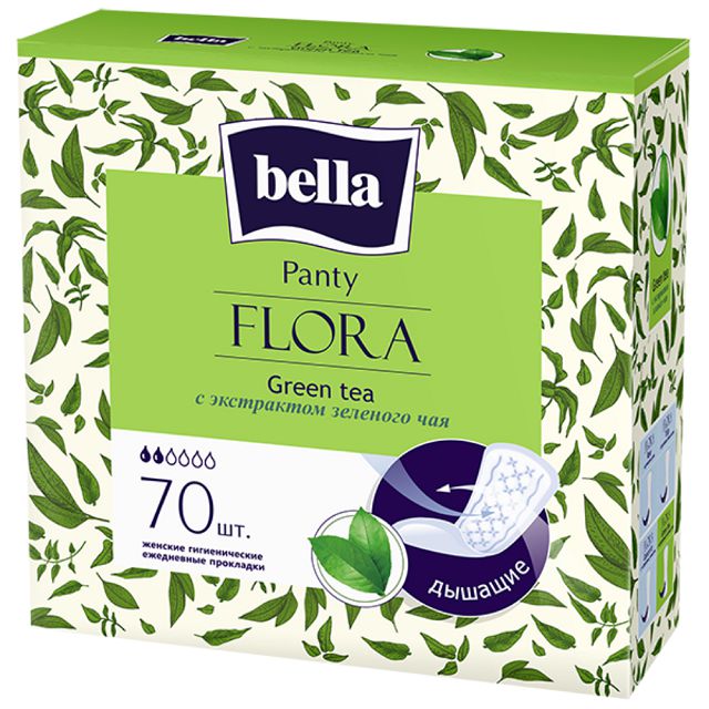 прокладки BELLA Panty Flora Green tea тонкие70шт