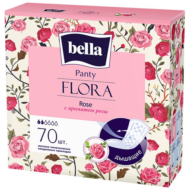 прокладки BELLA Panty Flora Rose тонкие 70шт