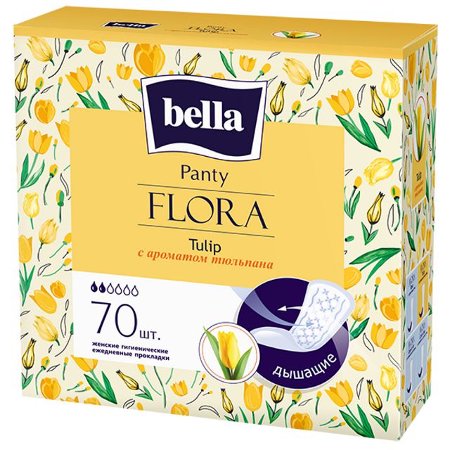 прокладки BELLA Panty Flora Tulip тонкие 70шт