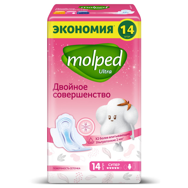 прокладки MOLPED Ultra Maximum Супер 14шт