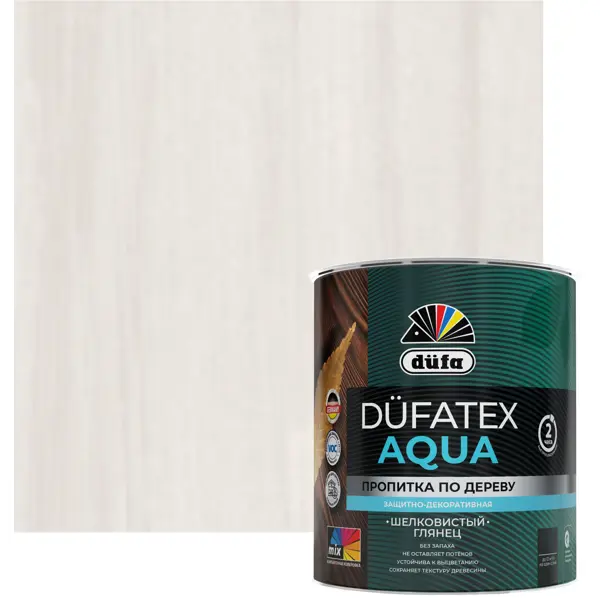 Пропитка для дерева водная Dufatex aqua 0.75 л цвет белый