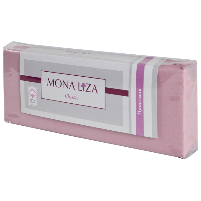 простыня MONA LIZA Классика/Classic 180х215см сатин розовая, арт.505023/05