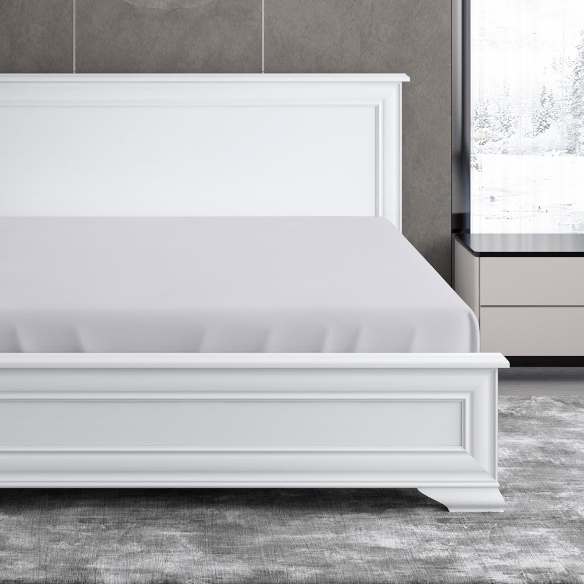 Простыня на резинке Soft Silver Благородное серебро 180х200х25 см