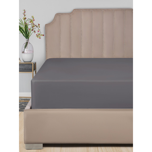 простыня SLEEPIX Сакаи 220х240см перкаль темно-серая, арт.1022.02092
