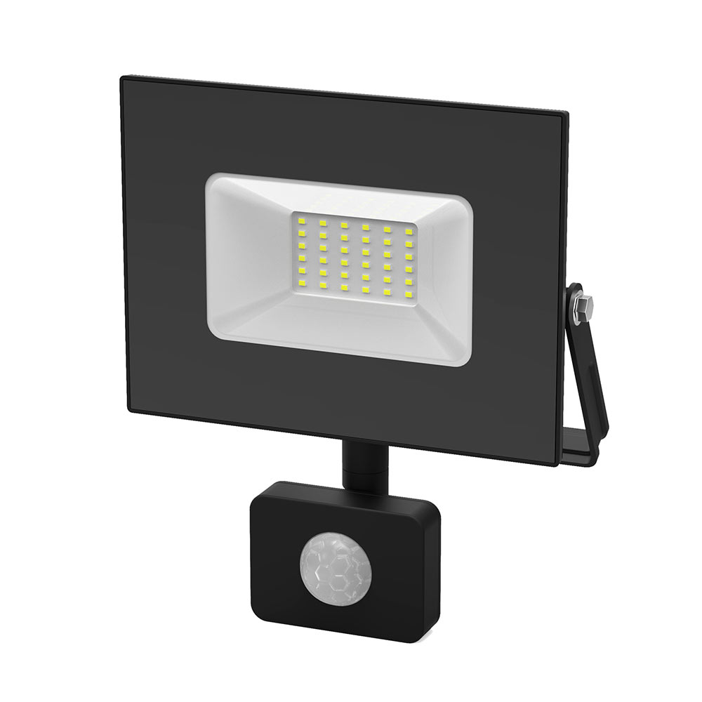 Прожектор светодиодный Gauss Elementary-S ДО-10 6500К 10 Вт IP65 с датчиком движения черный