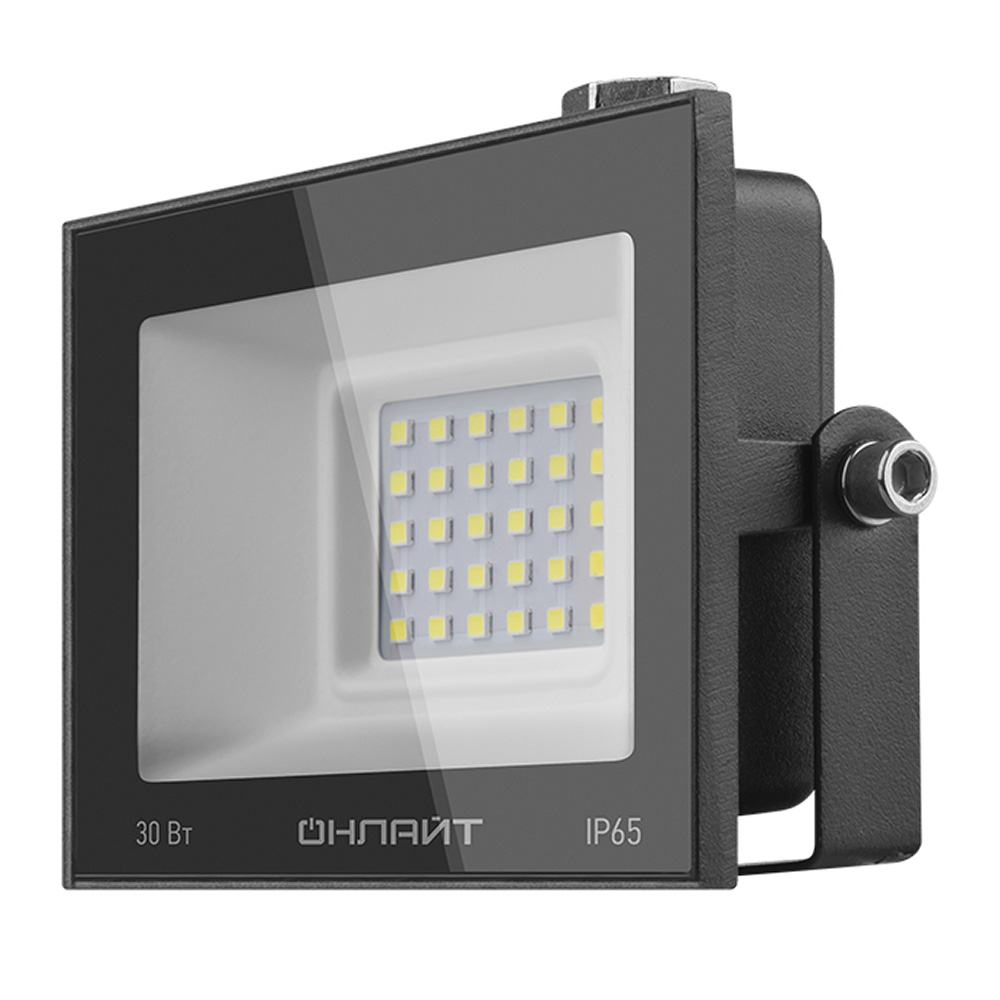 Прожектор светодиодный Онлайт OFL 4000К 30 Вт IP65 черный