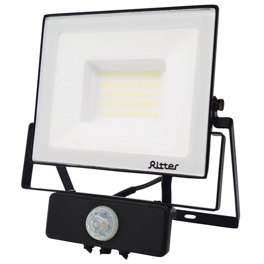 Прожектор светодиодный Ritter Profi 6500К 50 Вт IP65 с датчиком движения черный