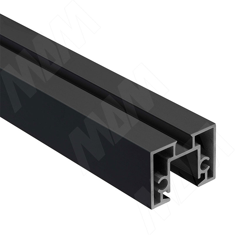 PS65 Горизонтальный профиль верх/низ, черный, L-2000 (PR657003046RUBL-S2)