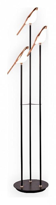 Птица световая Kink Light Арси 08446-F,33 цвет плафона/подвески Белый, Золото, цвет арматуры Черный