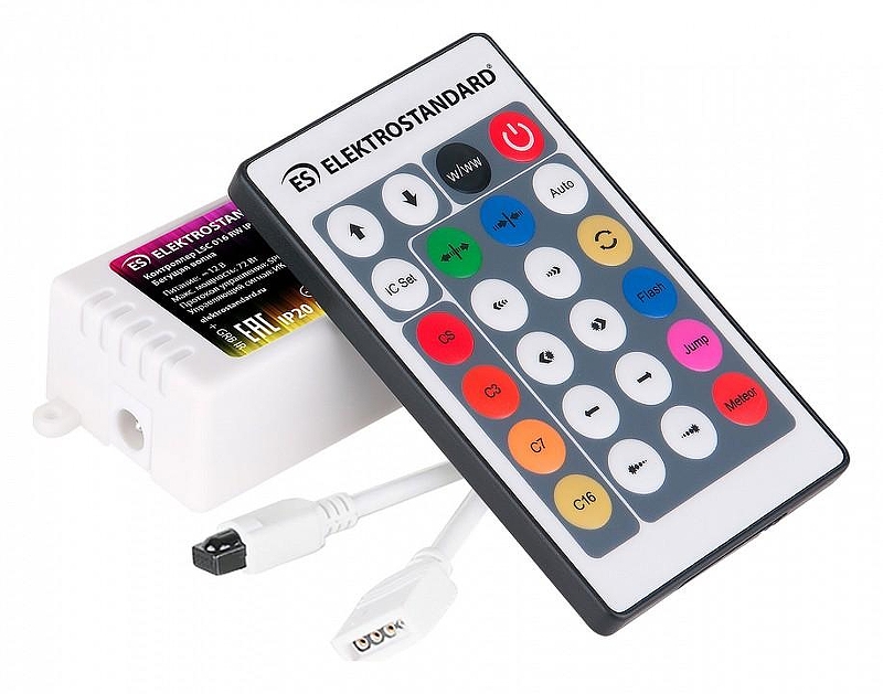 Пульт-регулятора ЦТ и цвета RGB с сенсорным кольцом Elektrostandard Аксессуары для светодиодных лент 12/24V a049855 цвет белый