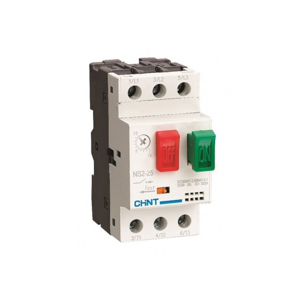 Пускатель Chint NS2-25 3P 10А 100 кА 230 В на монтажную плату (495081)