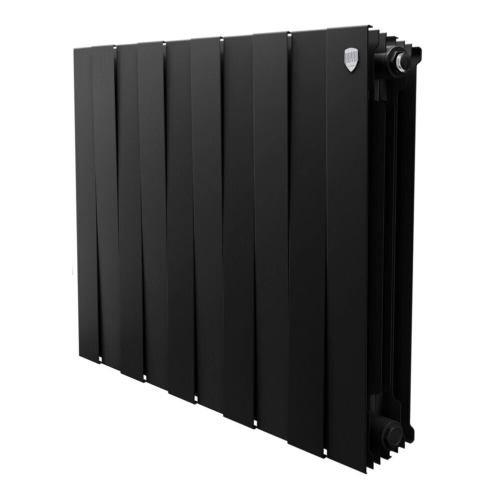 Радиатор биметаллический Royal Thermo Piano Forte 500 мм 10 секций 1" боковое подключение черный