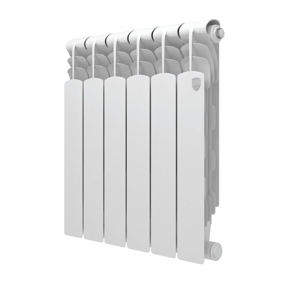 Радиатор биметаллический Royal Thermo Revolution B 500 мм 6 секций 1" боковое подключение белый