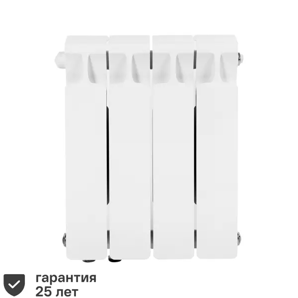 Радиатор секционный Rifar Monolit 350/100 биметалл 4 секции нижнее левое подключение цвет белый