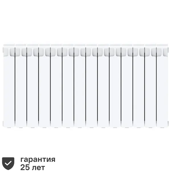 Радиатор секционный Rifar Monolit 500/100 14 секций боковое подключение биметалл белый