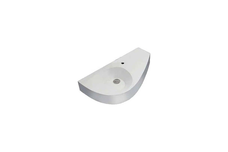 Раковина 1MarKa Элипс Piccolo Polytitan 85 L 07элпк85л цвет Белый