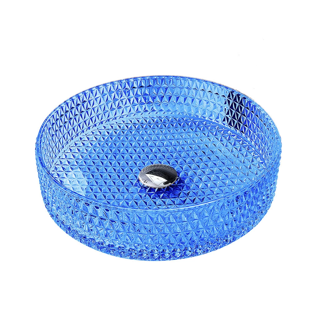 Раковина Abber Glas 40 см накладная синяя (AK2301DB)