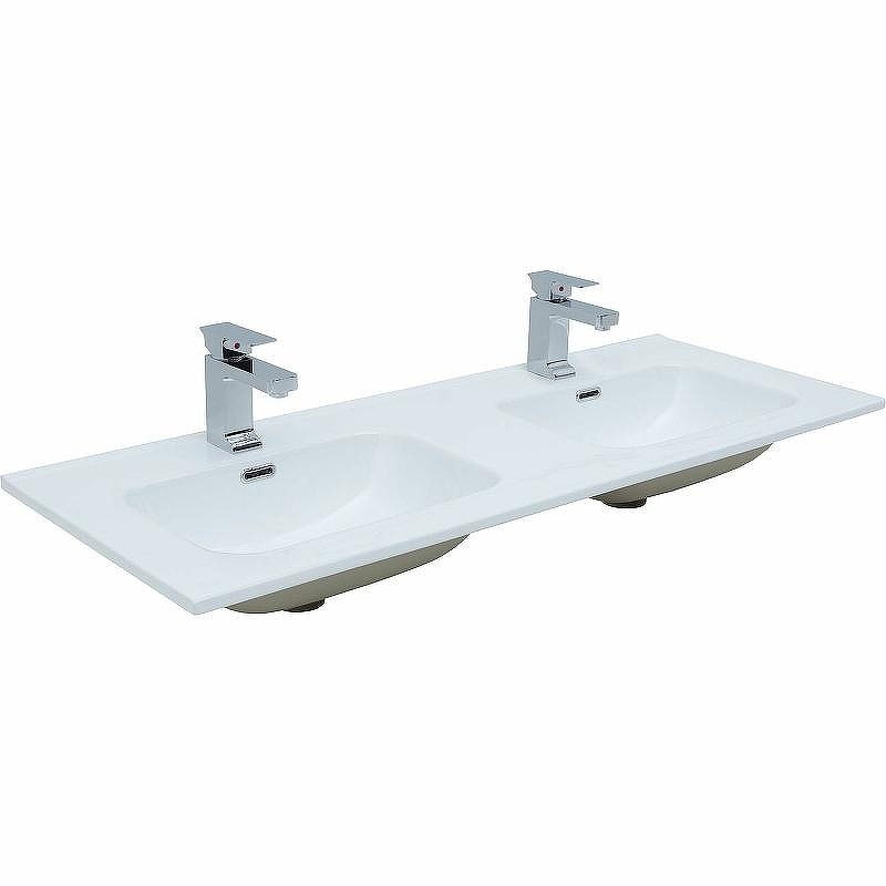 Раковина Aquanet Flat 120 812-120D 254367 двойная Белая