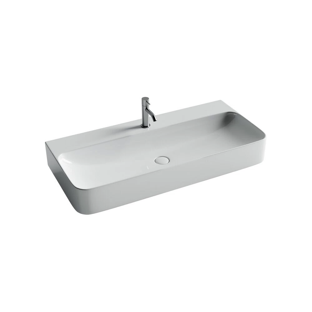 Раковина Ceramicanova Aura 100 см подвесная белая (CN2007)