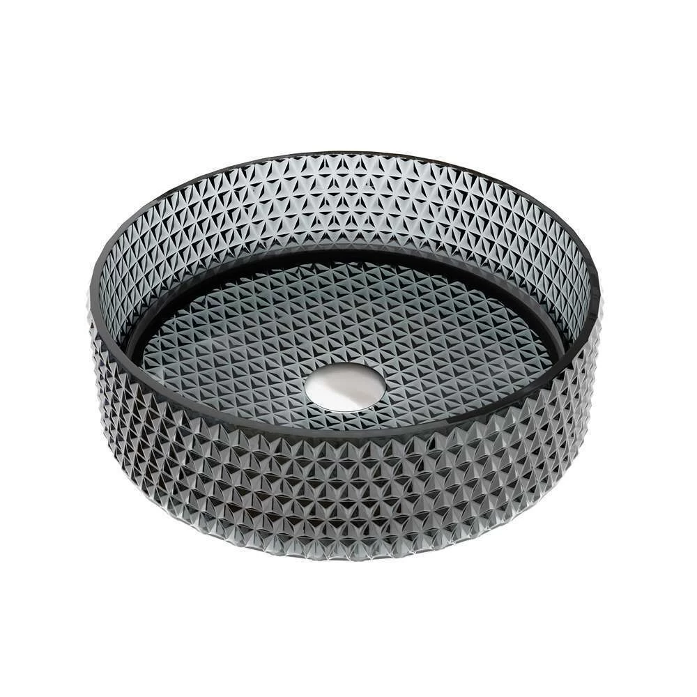 Раковина Ceramicanova Cristal 36 см накладная черная (CN6060)