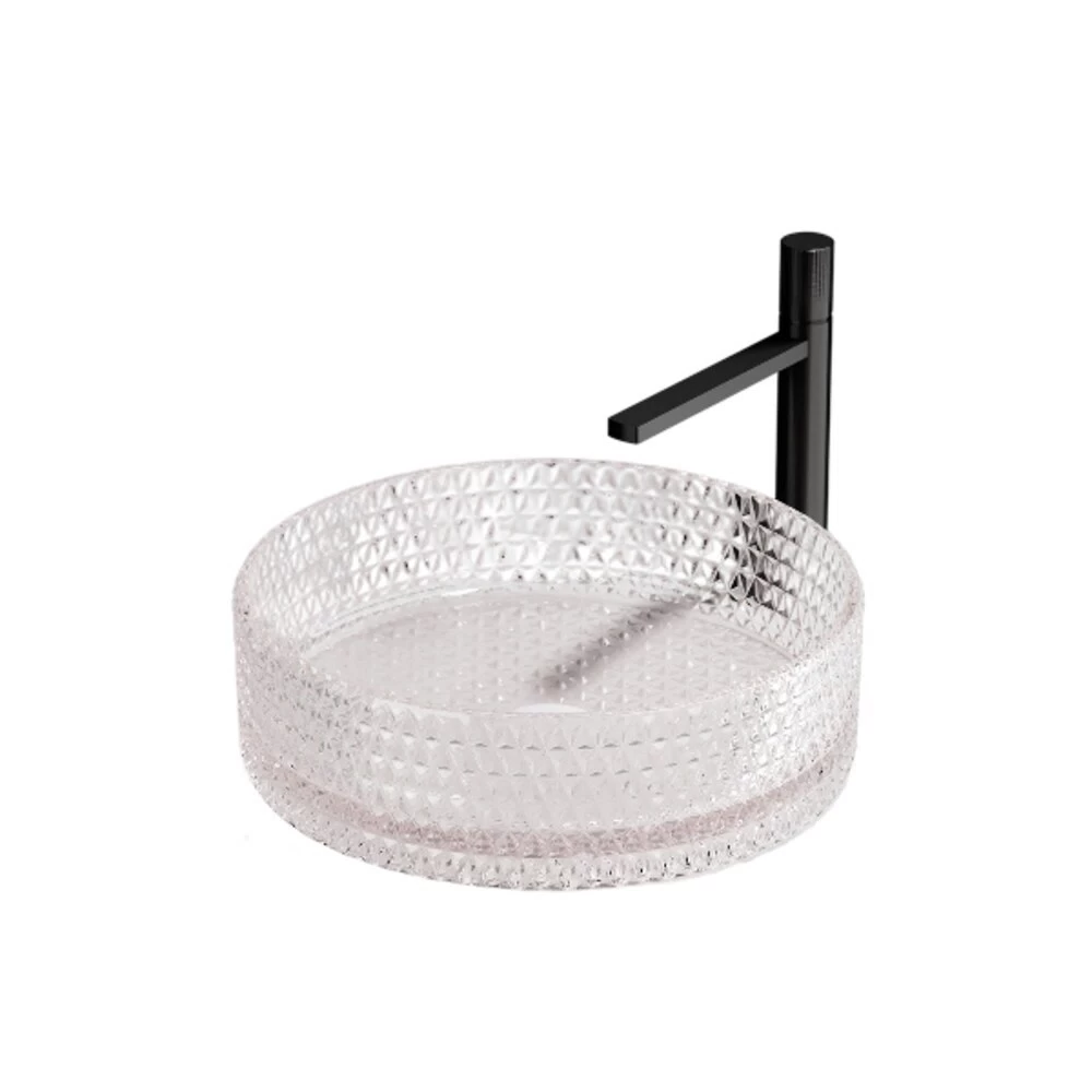 Раковина Ceramicanova Cristal 36 см накладная розовая (CN6061)