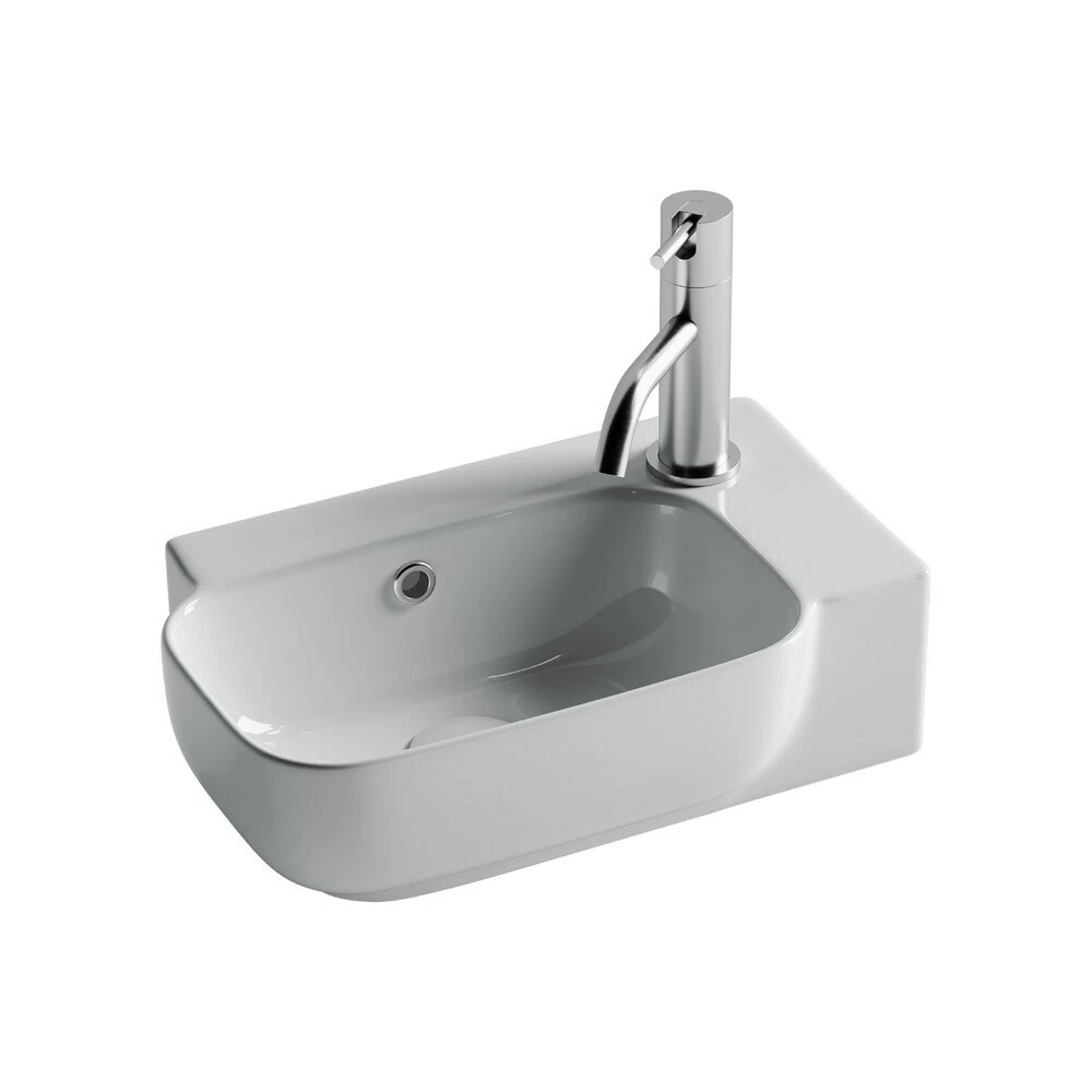 Раковина Ceramicanova Element 40 см левая подвесная белая (CN6074L)