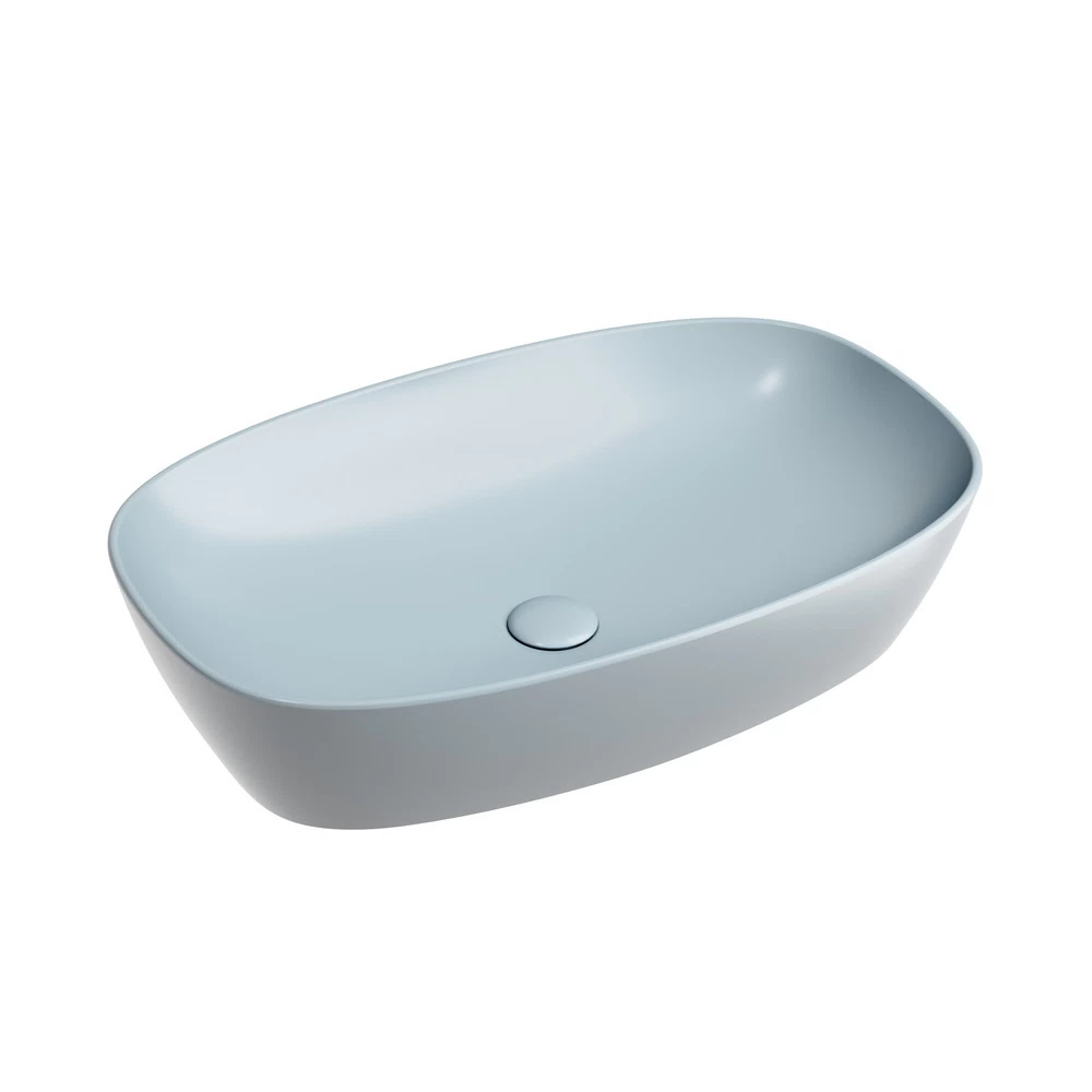 Раковина Ceramicanova Element 60 см накладная серо-голубая матовая (CN6049MHL)