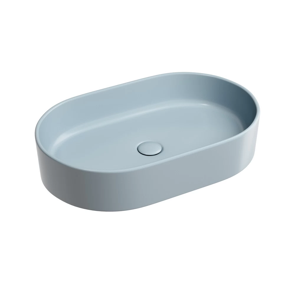 Раковина Ceramicanova Element 61 см накладная серо-голубая матовая (CN6048MHL)