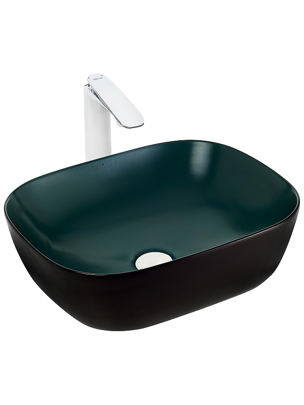 Раковина-чаша WeltWasser Elbach M2143 BBG 49 10000005600 Черно-зеленая матовая