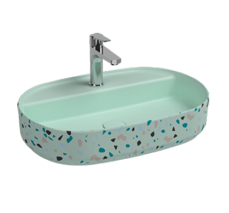 Раковина Isvea Infinity 60 10NF65060-2T-TRZ цвет Мятно-зеленый матовый