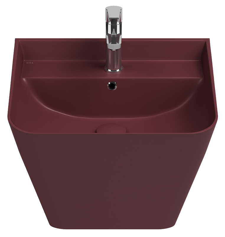 Раковина Isvea Sott'Aqua 50 10SQ37002-2R цвет Бордовый матовый