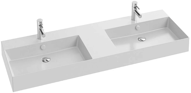 Раковина Jacob Delafon Vivienne 140 EXX112-00 двойная Белая глянцевая
