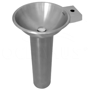Раковина с пьедесталом из нержавейки Oceanus 3-001.1, матовый