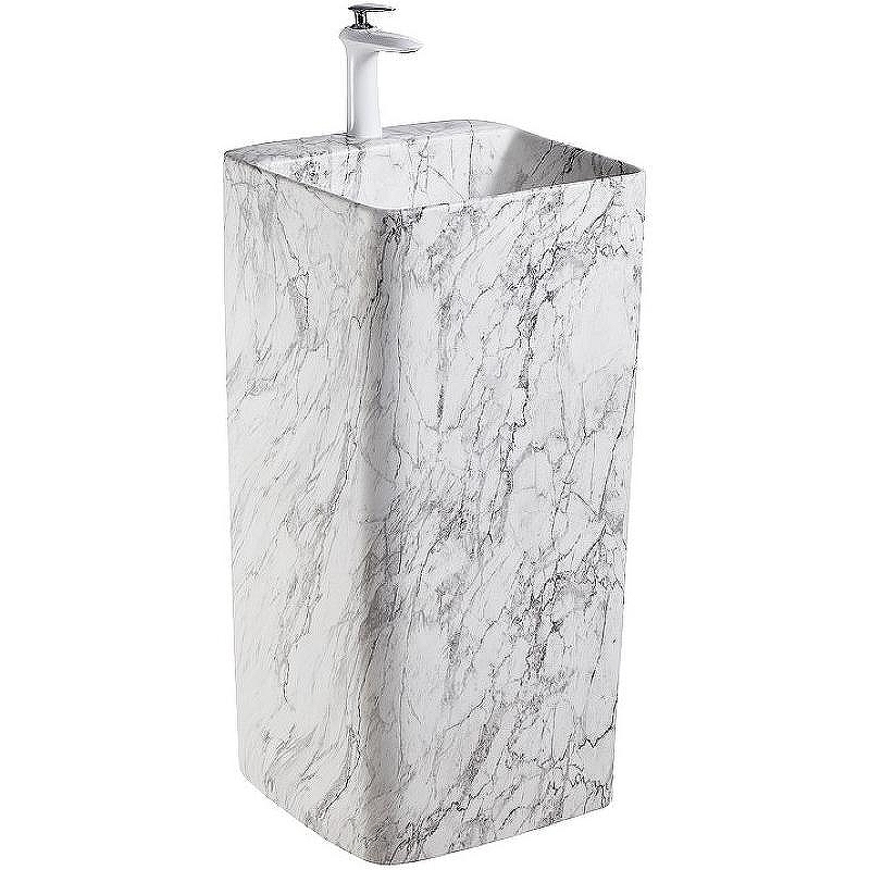 Раковина SantiLine 42 SL-4005MM Мрамор матовый