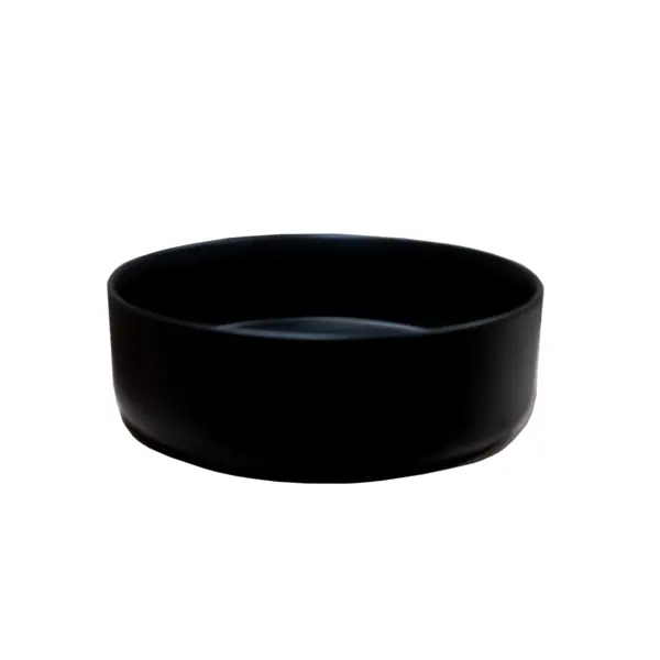 Раковина Slim Krug Black накладная 36 см матовая керамика цвет черный